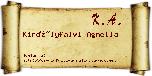 Királyfalvi Agnella névjegykártya